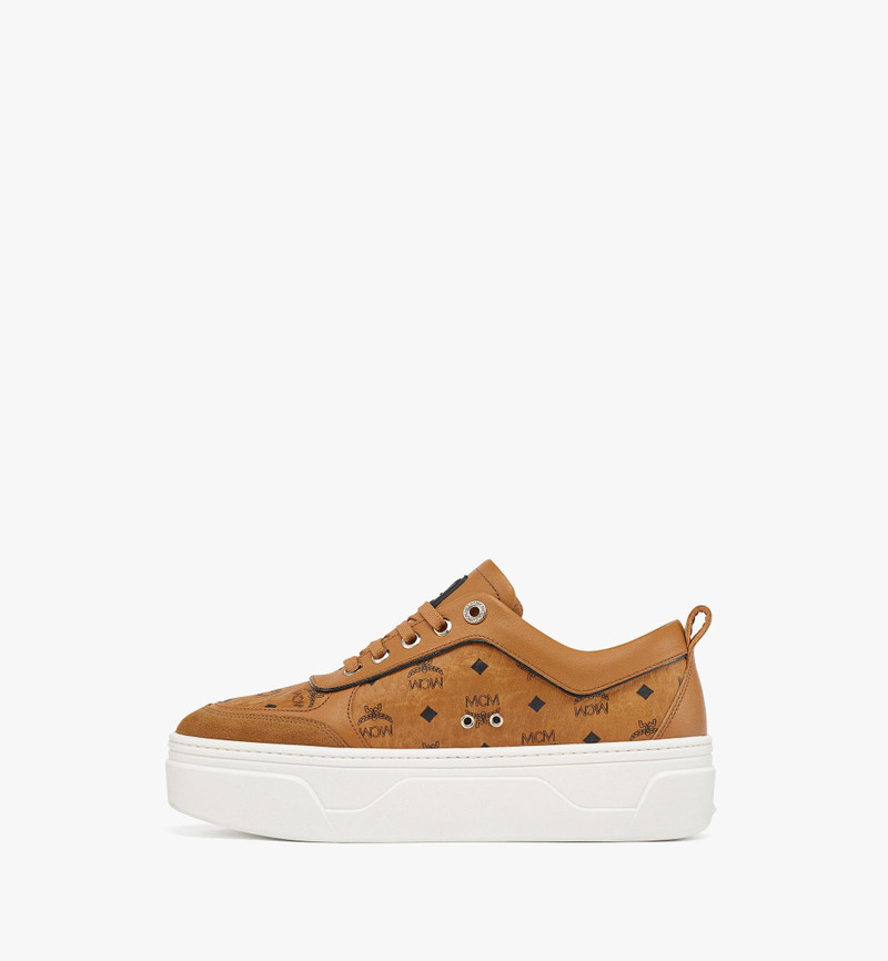 MCM Women’s Skyward Platform Sneakers in Visetos outlook
