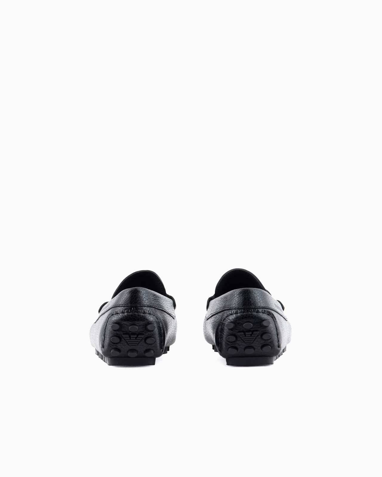 Pebbled leather driving loafers with stirrup bar - 4