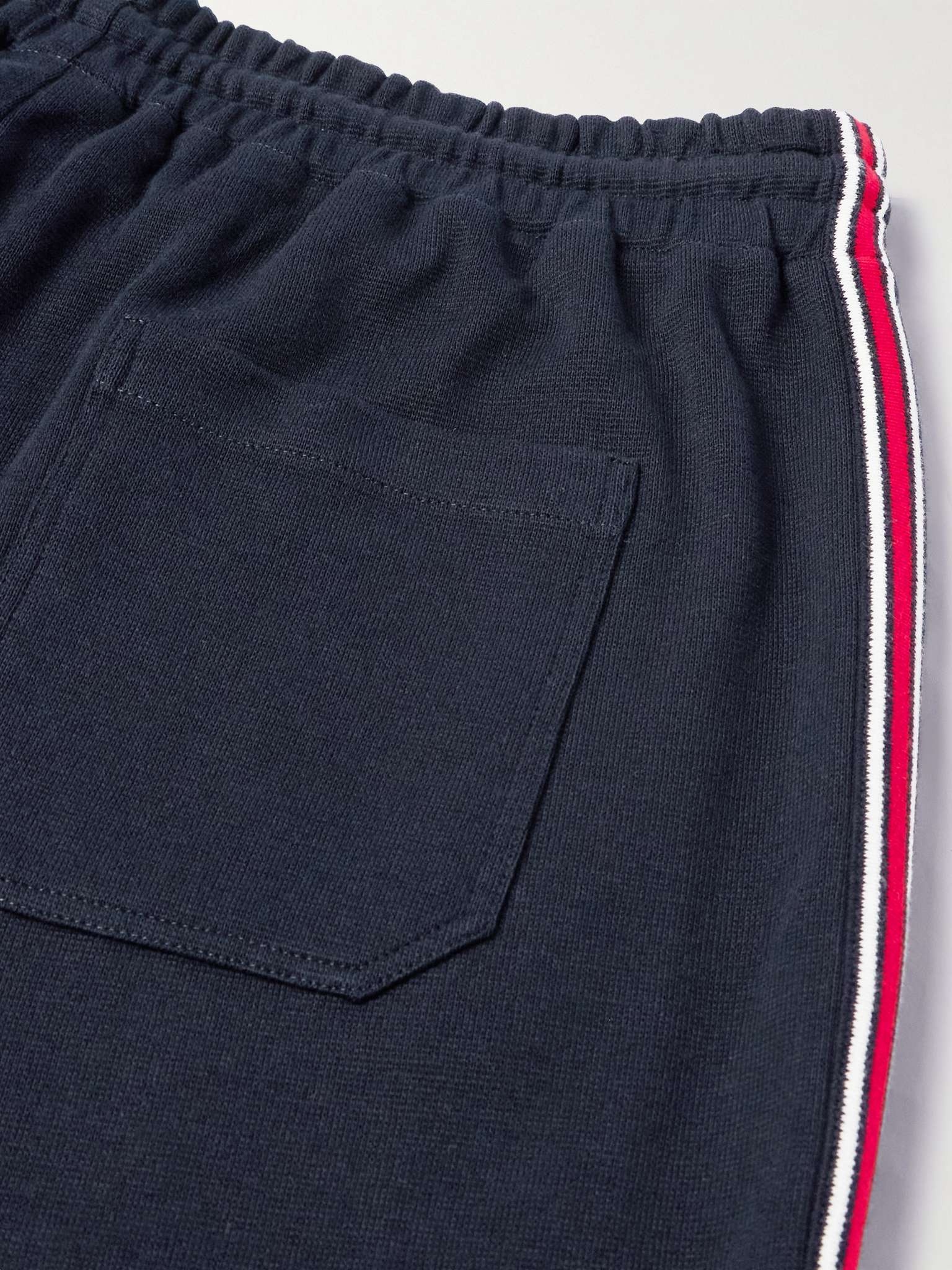 Straight-Leg Striped Logo-Embroidered Cotton Drawstring Shorts - 5