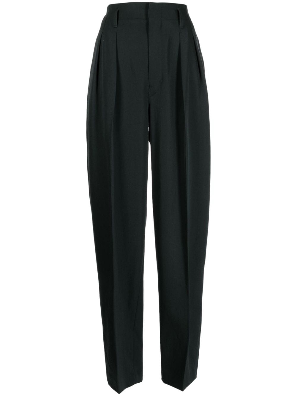 pleated-waist virgin-wool trousers - 1