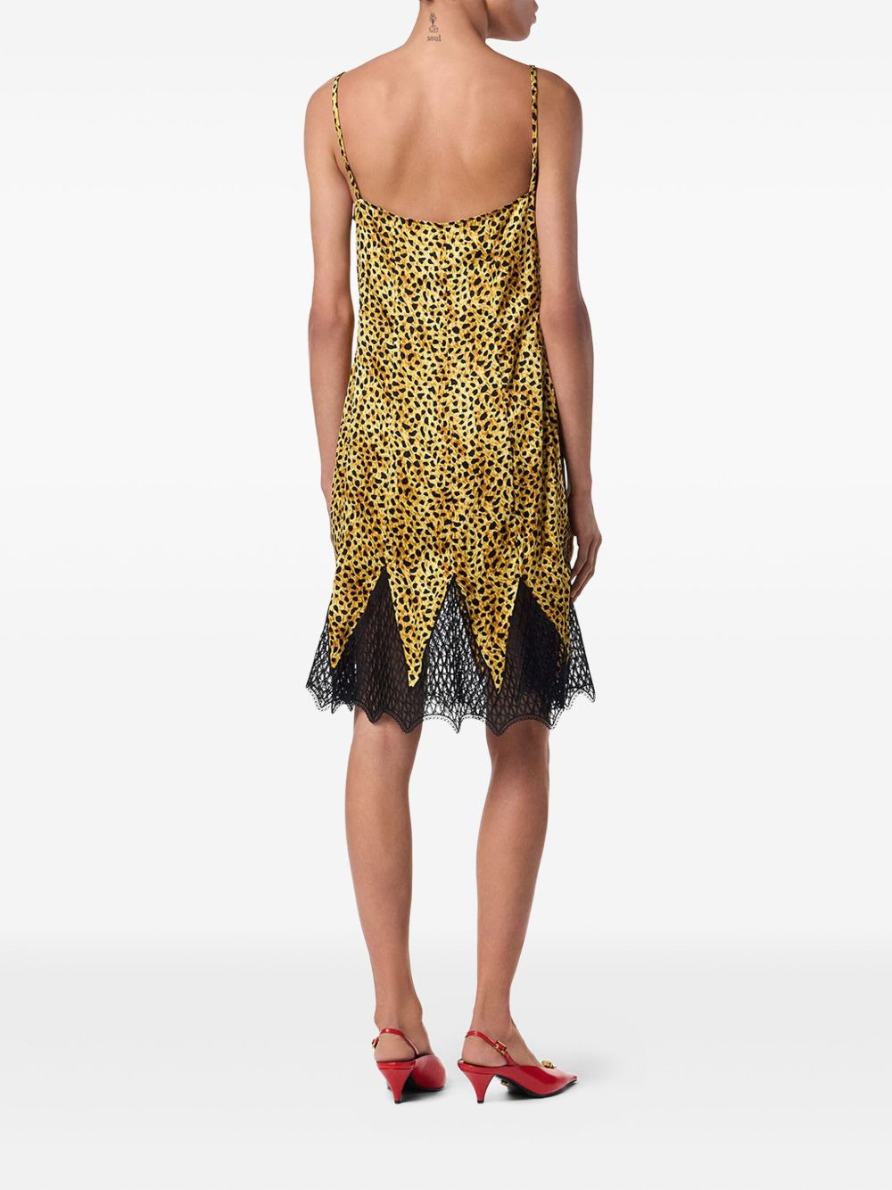 Cheetah allover silk slip dress - 3