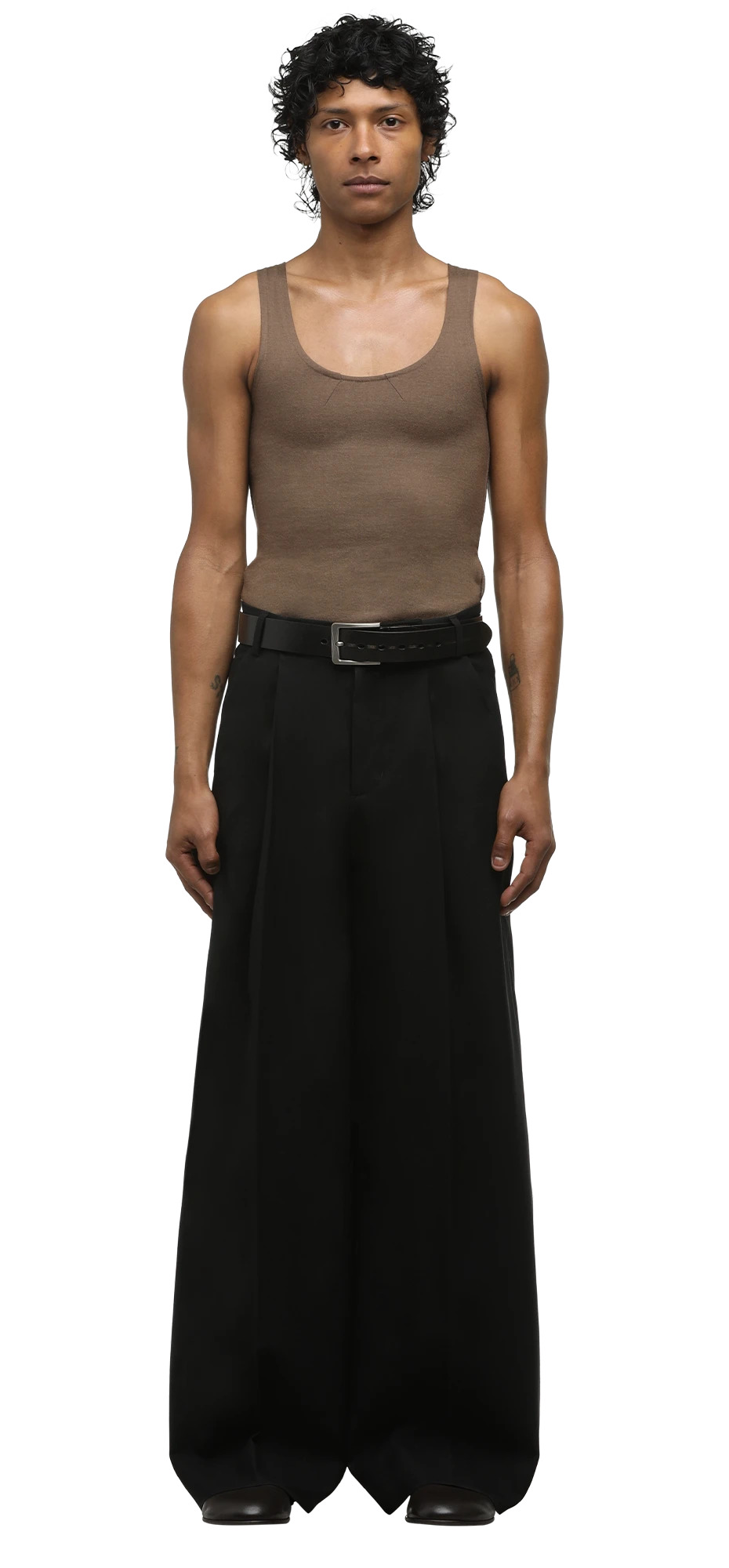 STRETCH WOOL TANK COFFEE - 4
