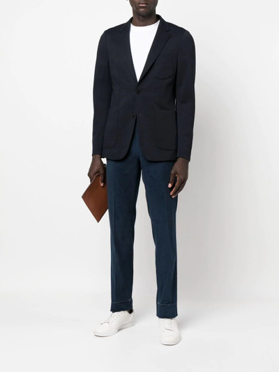 Brioni stitch-detail tailored trousers outlook