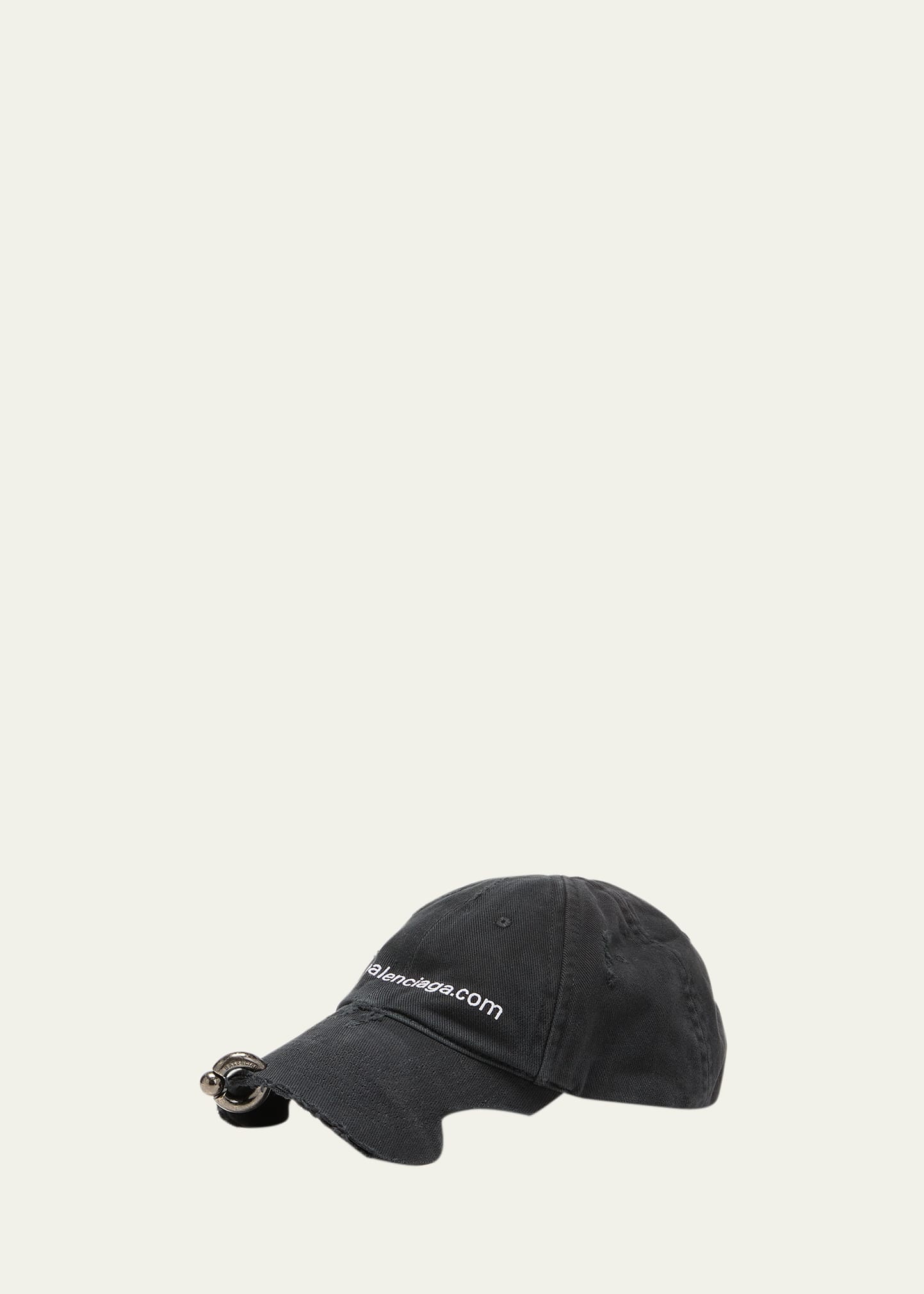 ★ギフトにも【BALENCIAGA】BAL PIERCING CAP Balenciaga Black 'Bal.com' Piercing Cap Balenciaga