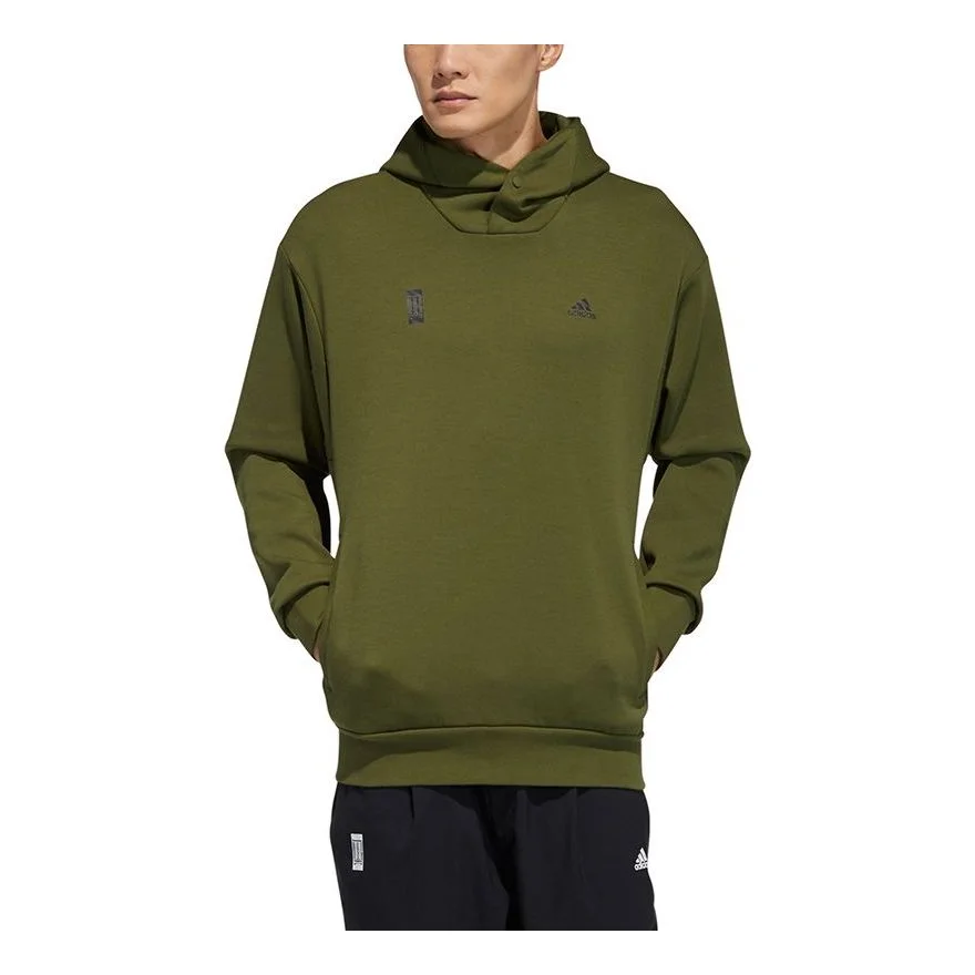 adidas Wj Swt Hood Casual Sports hooded Pullover Green GP0923 - 1