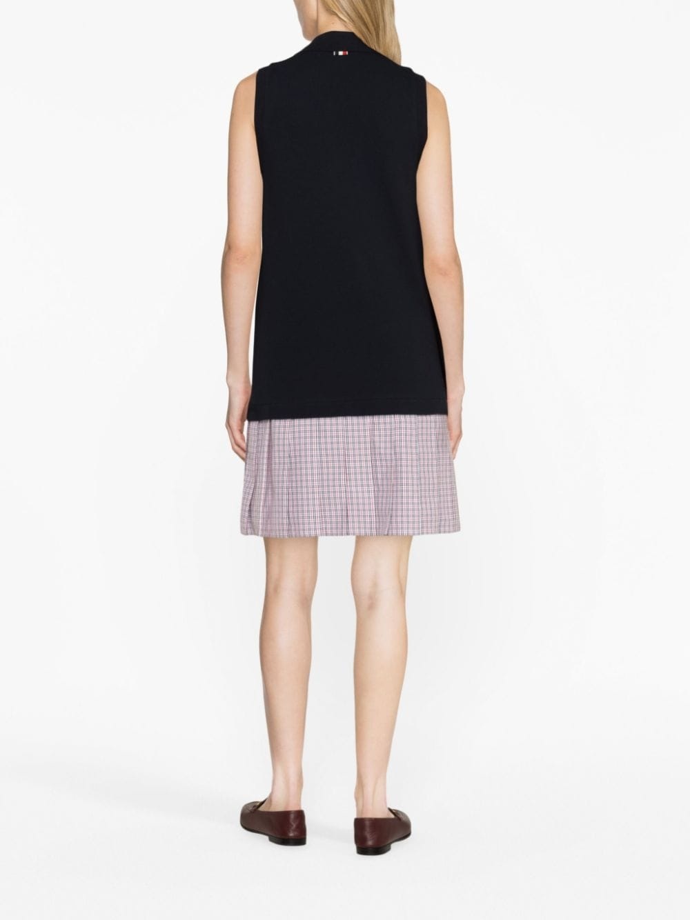 pleated-skirt polo minidress - 4