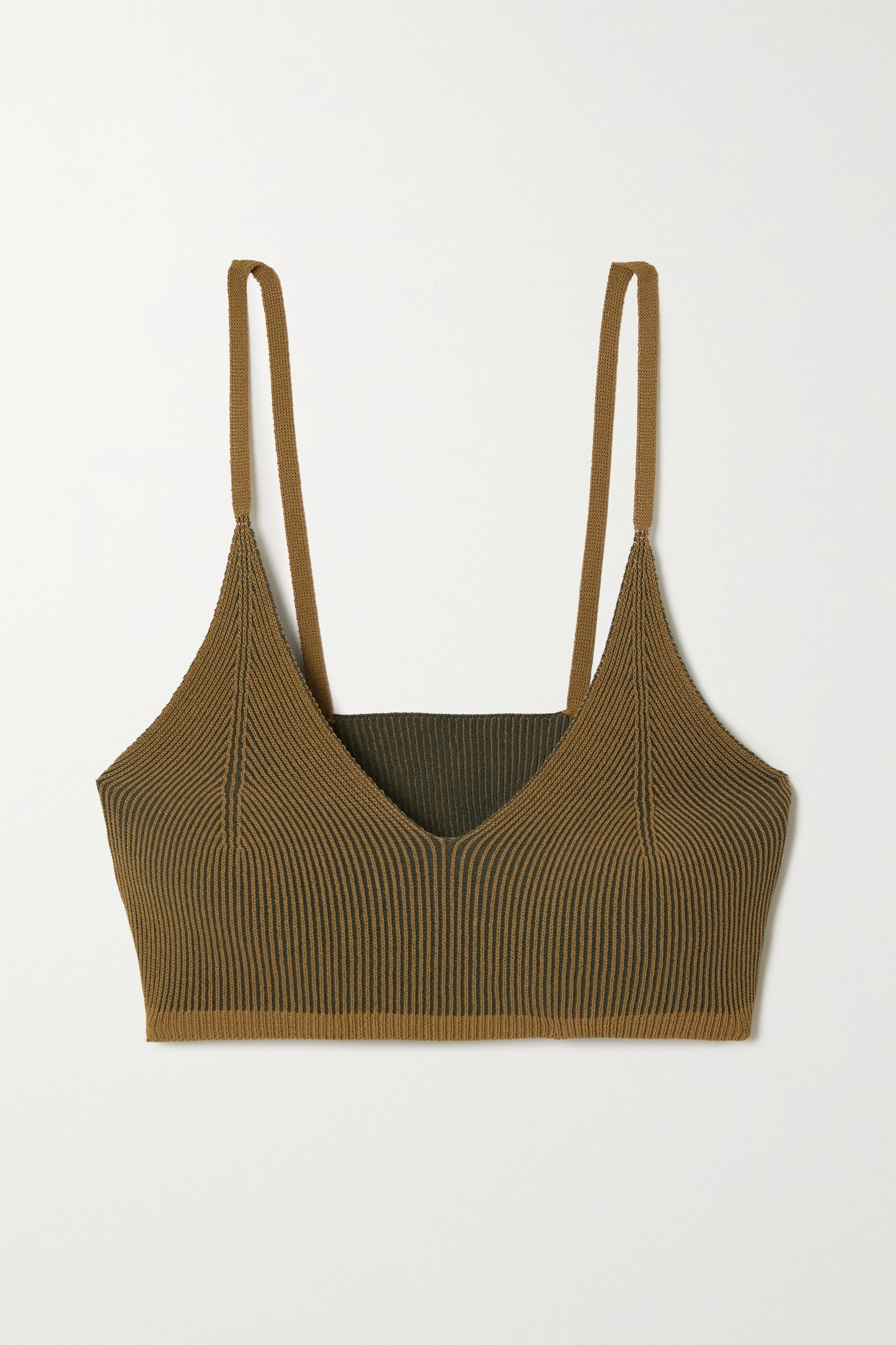 Valensole ribbed-knit bralette - 1