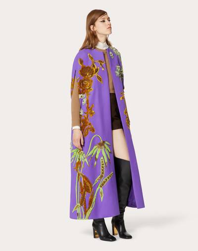 Valentino EMBROIDERED COMPACT DRAP CAPE outlook