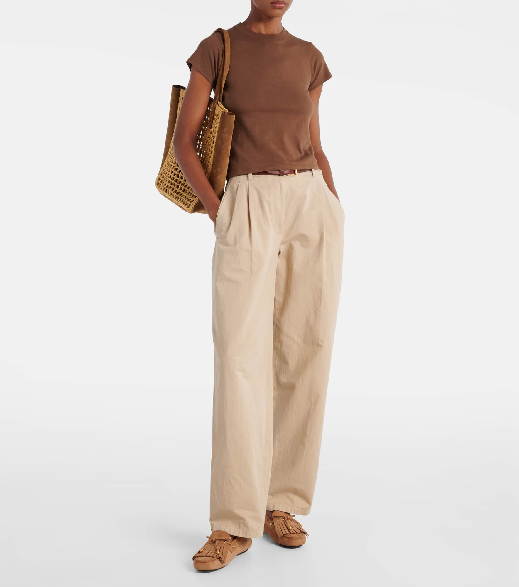 Manon F fringed suede boat shoes - 3