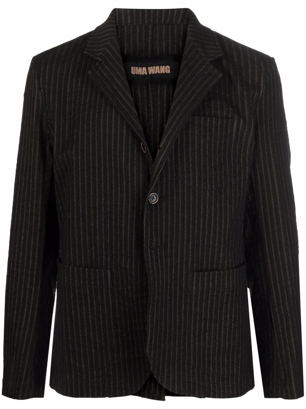 pinstripe print blazer - 1