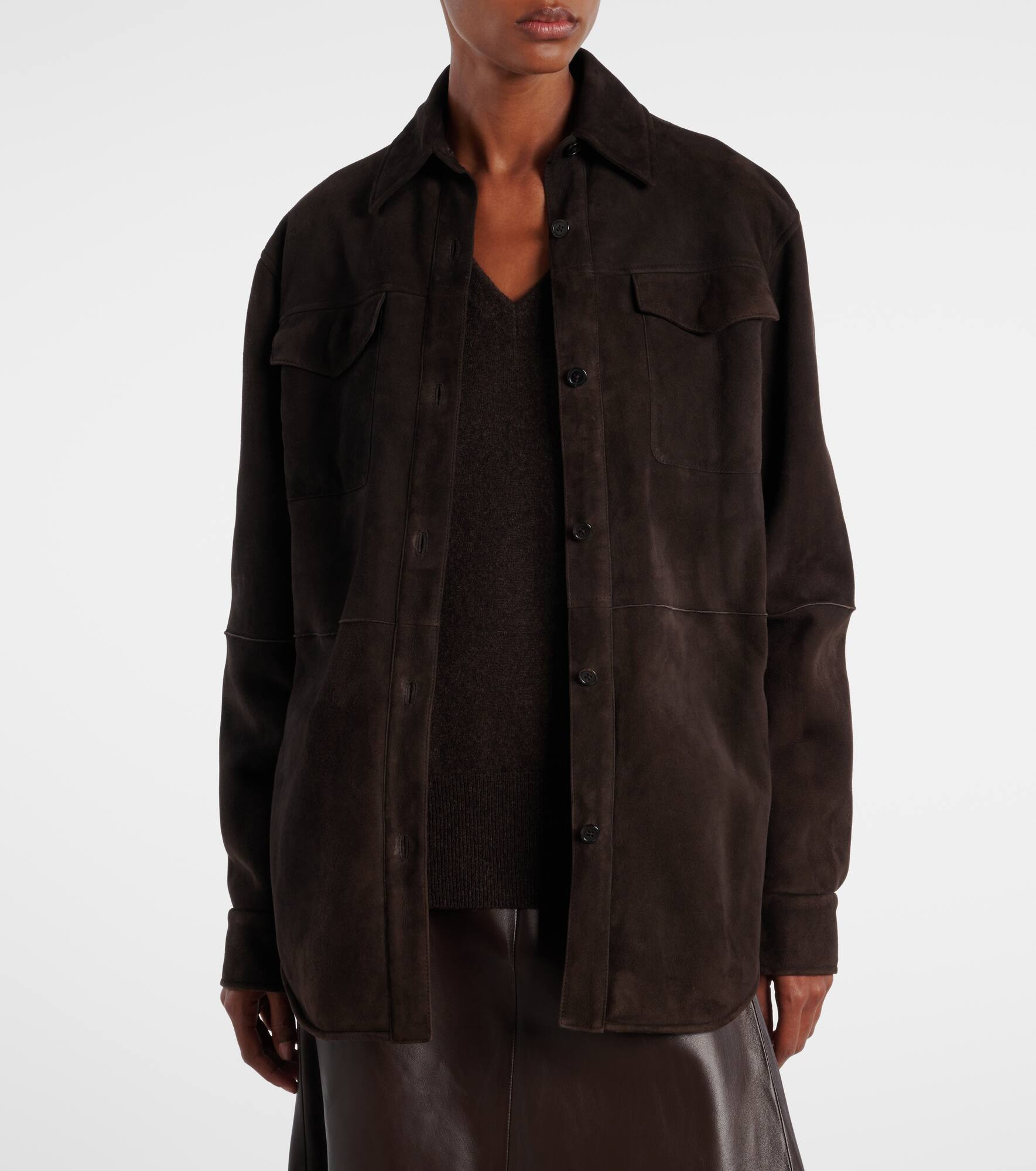 Gwena suede overshirt - 7