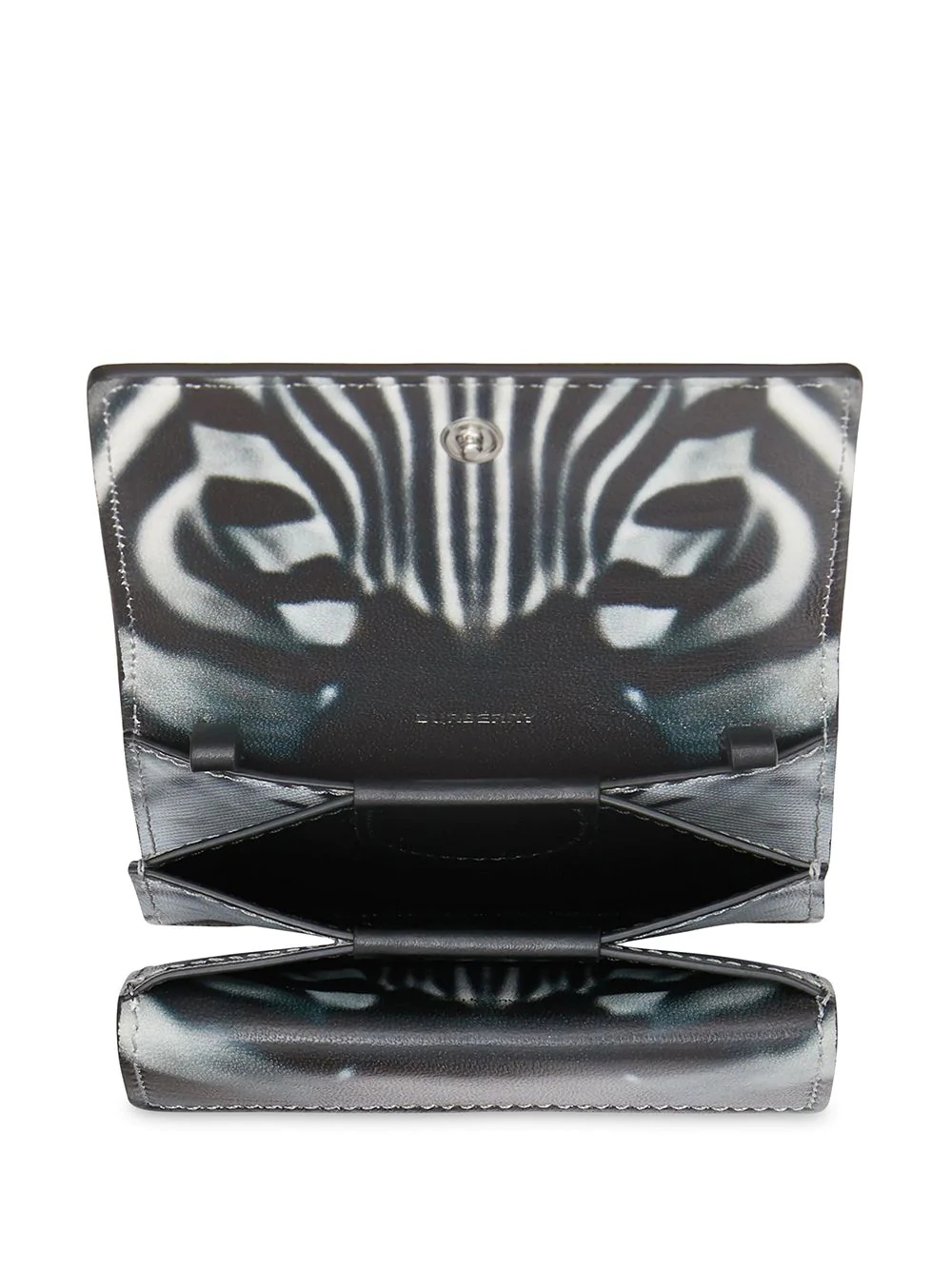 zebra print card case with detachable strap - 5