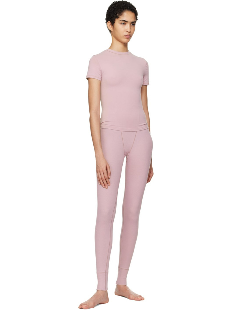 SKIMS Purple Cotton Rib Leggings outlook
