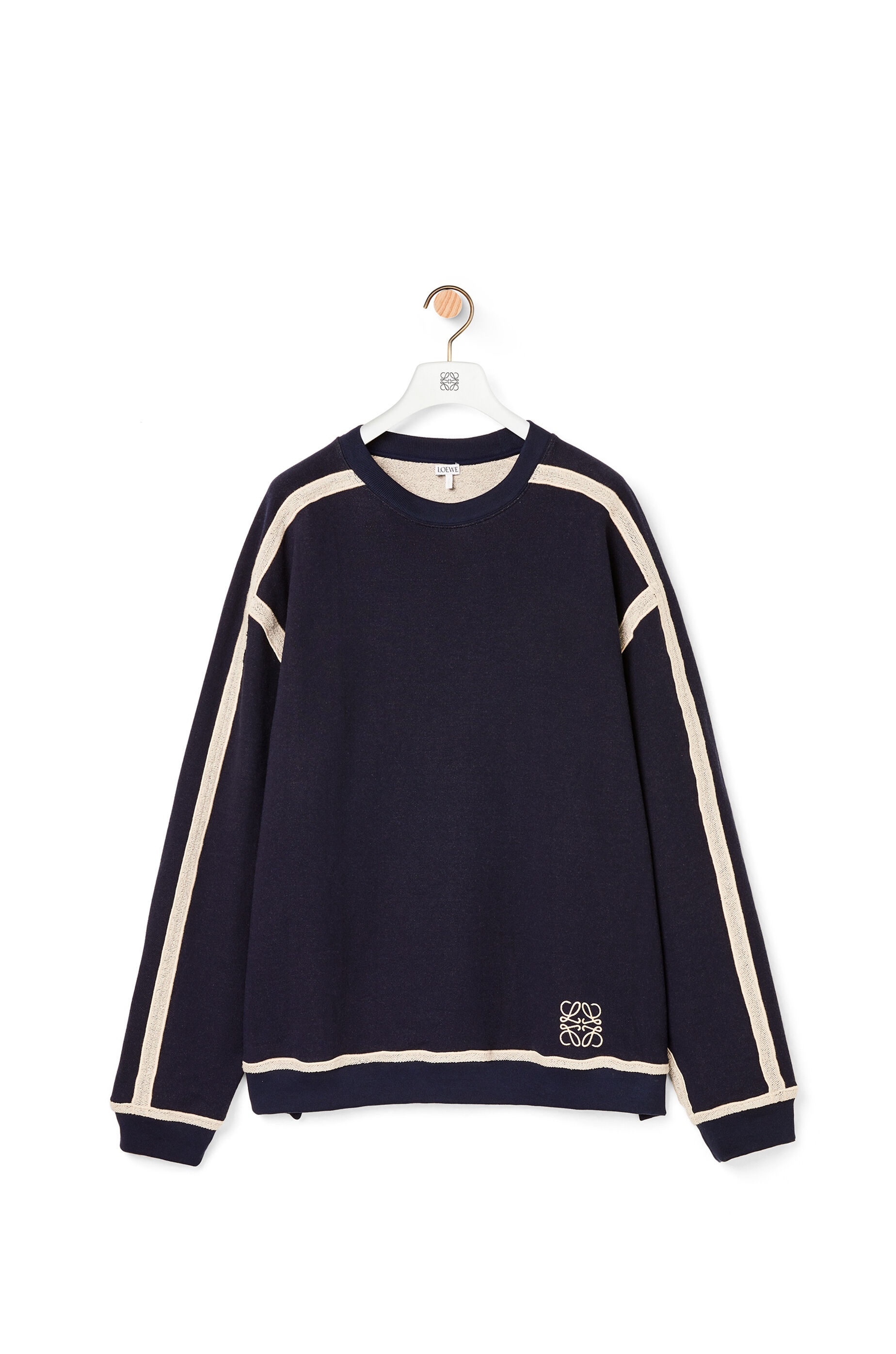 Anagram embroidered oversize sweatshirt in cotton - 1