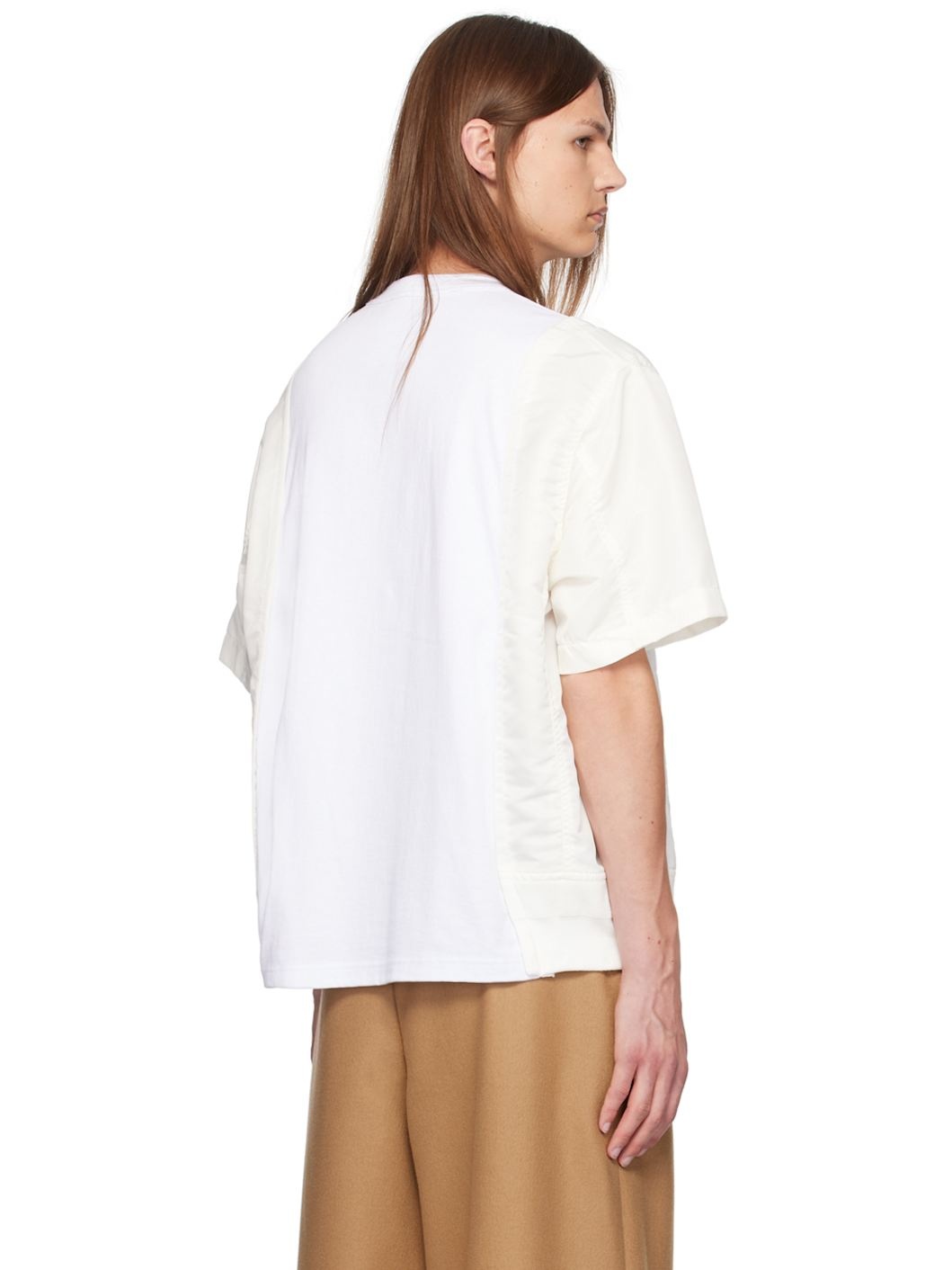 White Paneled T-Shirt - 3