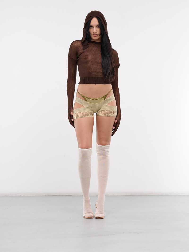 ISA BOULDER Thang Crochet Shorts outlook