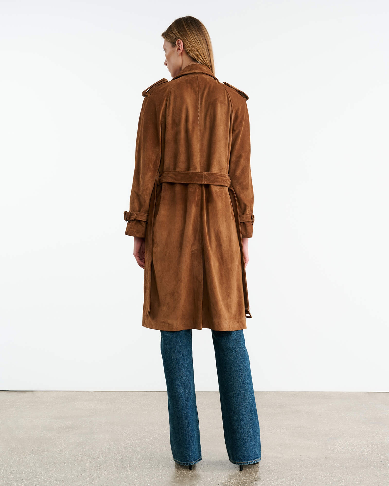 RENEA SUEDE TRENCH COAT - 5