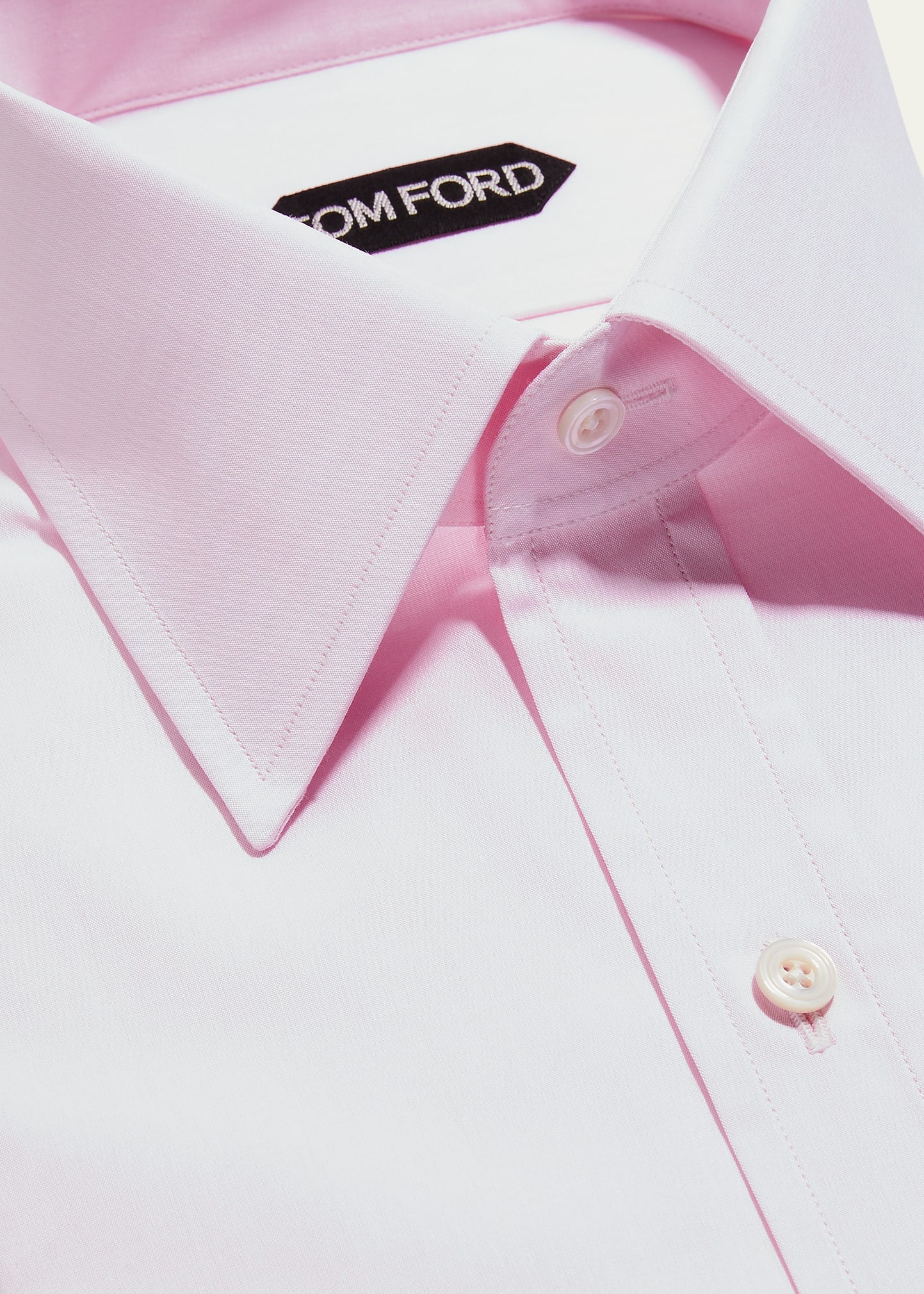 Men's Solid Point Collar Dress Shirt - 3