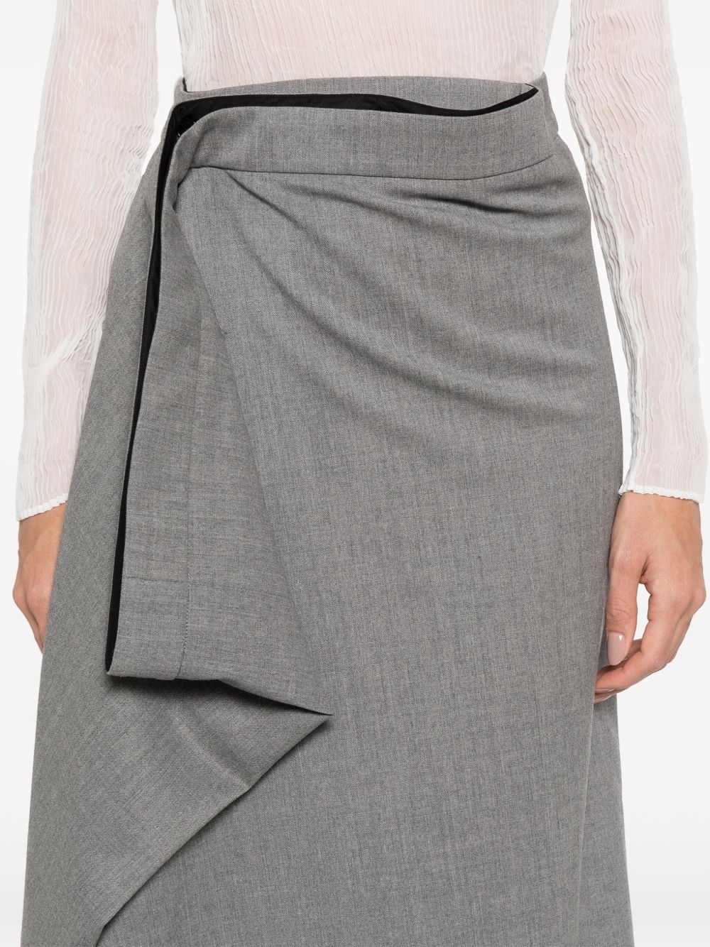 wool midi skirt - 5