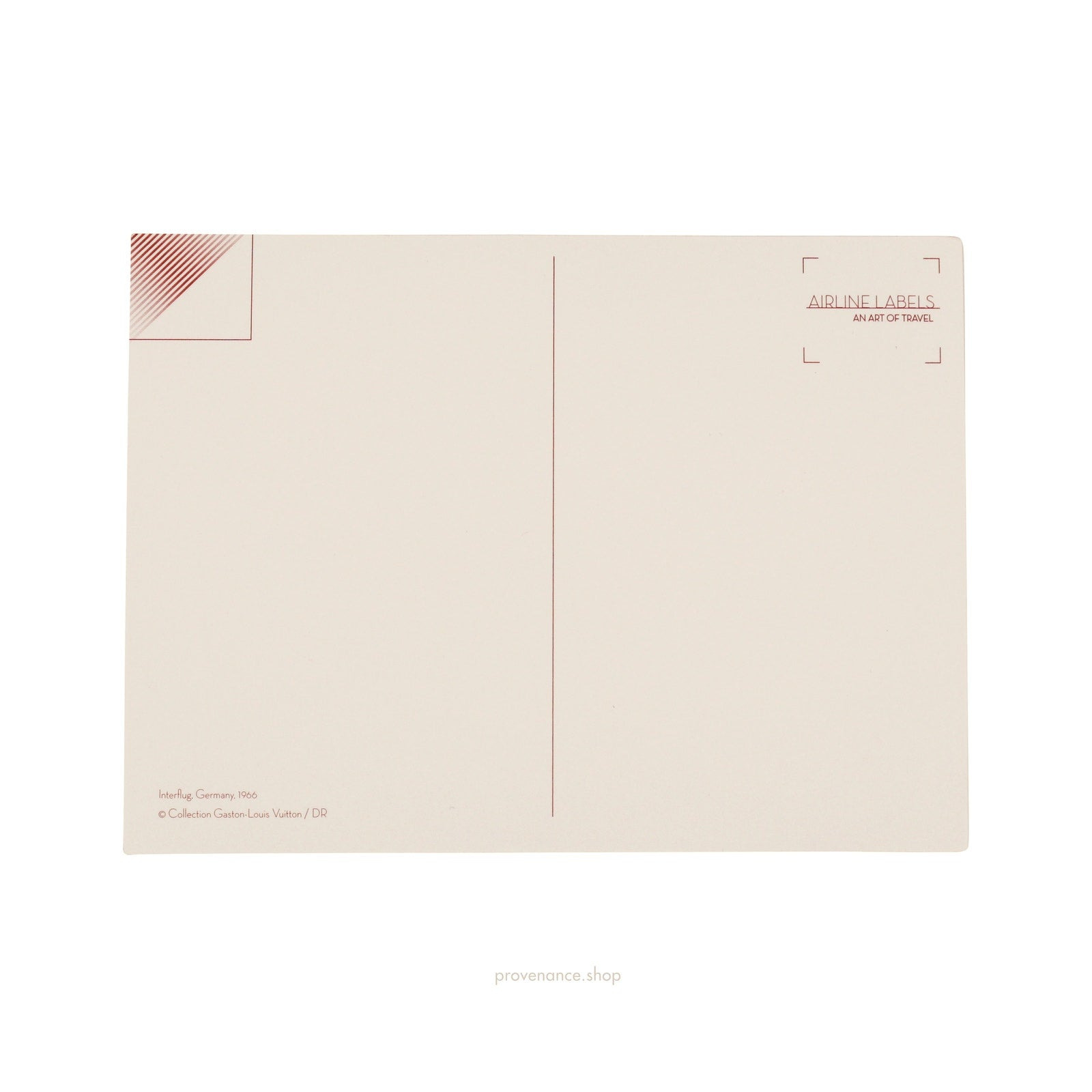 Louis Vuitton Airline Label Postcard Sticker- INTERFLUG - 2