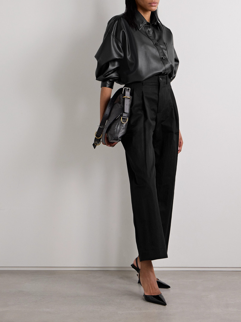 WARDROBE.NYC Pleated Cotton-blend Twill Wide-leg Pants outlook
