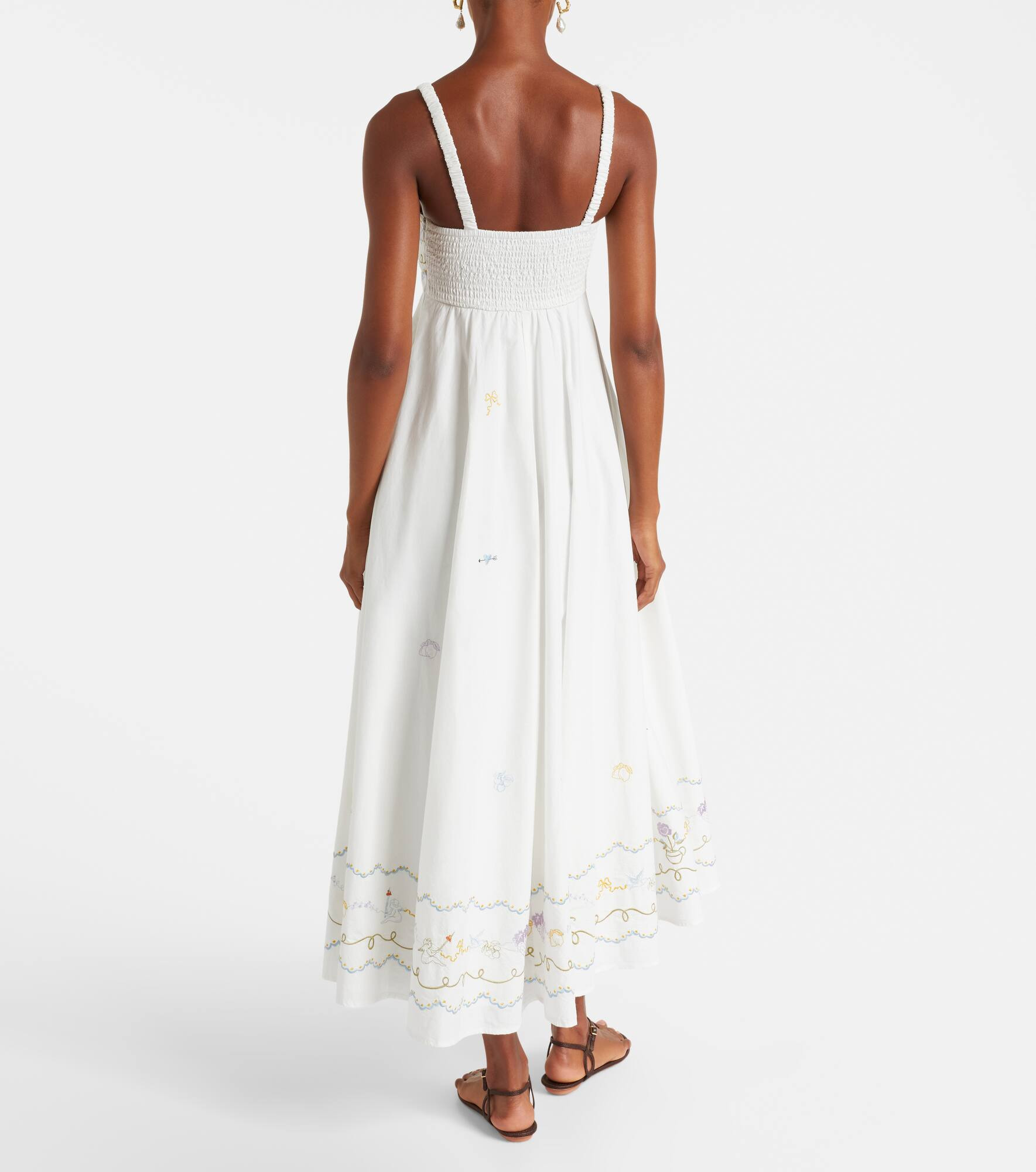 Giulia embroidered cotton maxi dress - 3