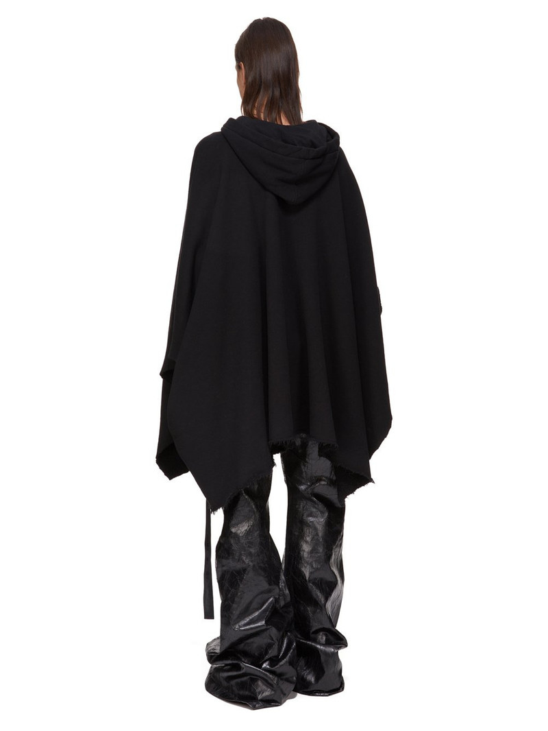 raw-edge drawstring poncho hoodie 3