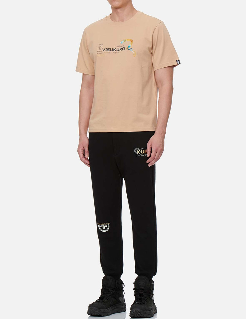 Brushed Seagull and Kamon Print T-shirt 5