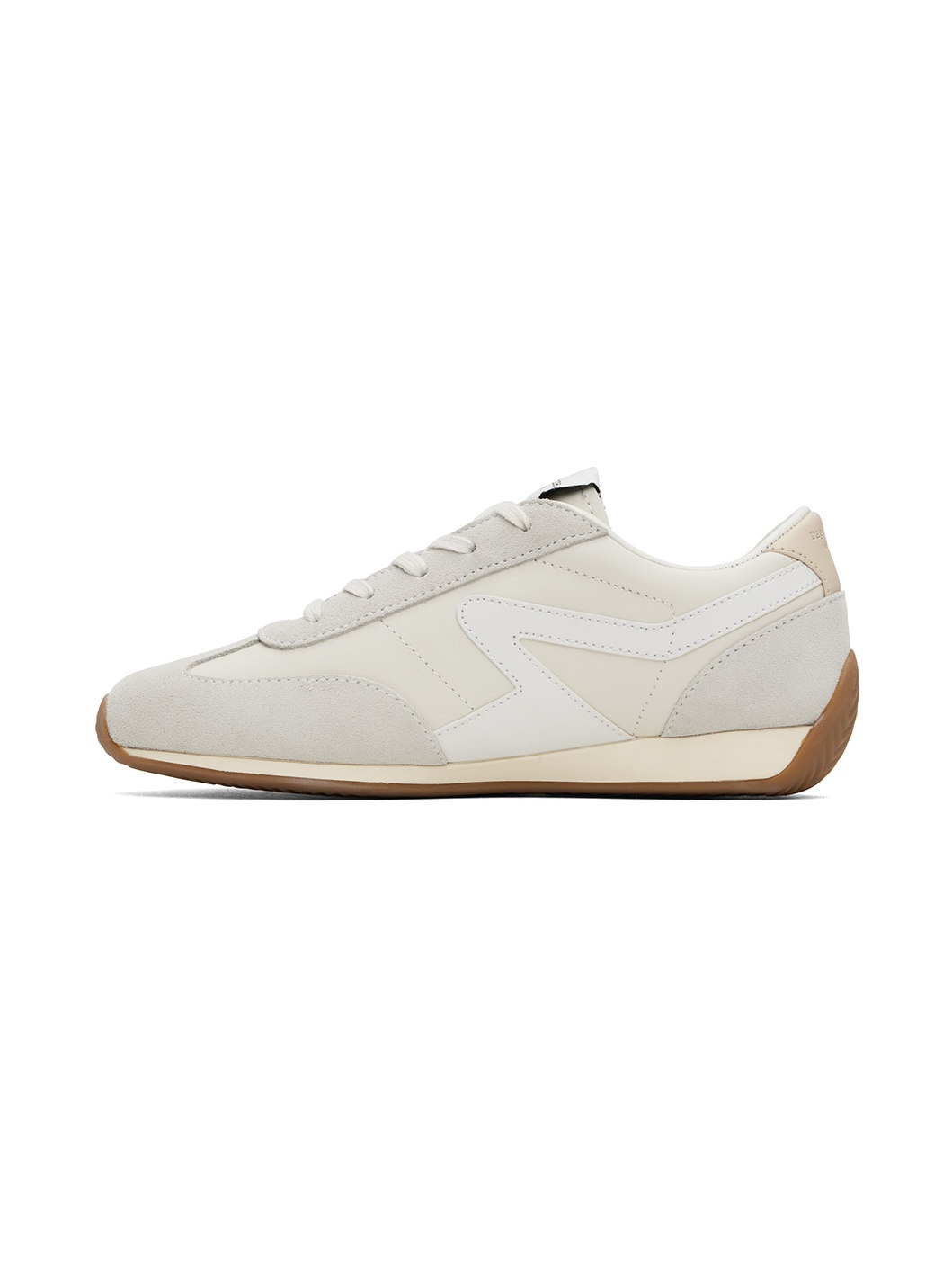 White Slim Suede Retro Runner Sneakers - 3