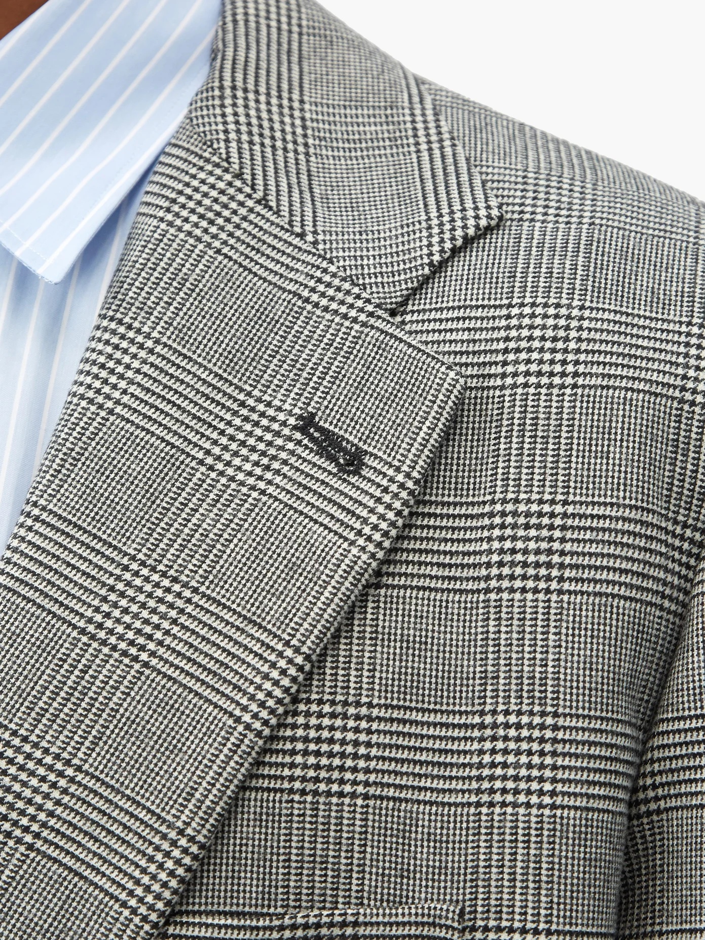 Single-breasted checked wool-blend tweed jacket - 3