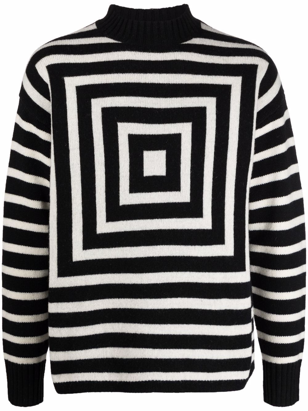 graphic-knit jumper - 1