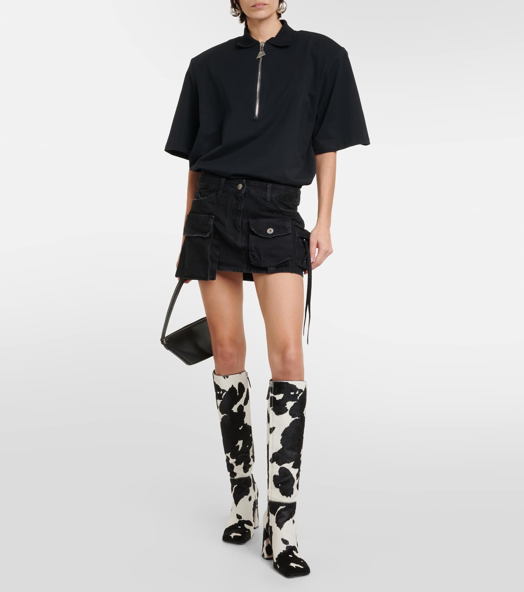 Marine calf hair knee-high boots - 2