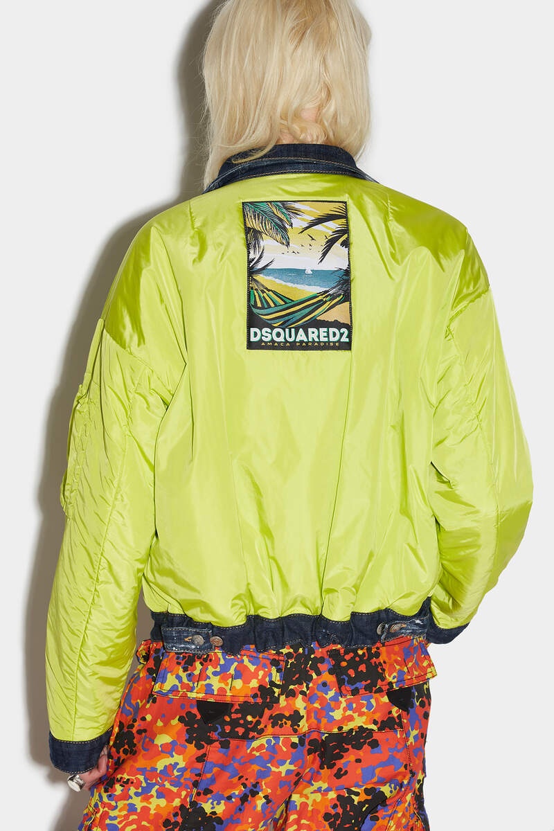 DARK RIPPED WASH REVERSIBLE MIX JACKET - 4