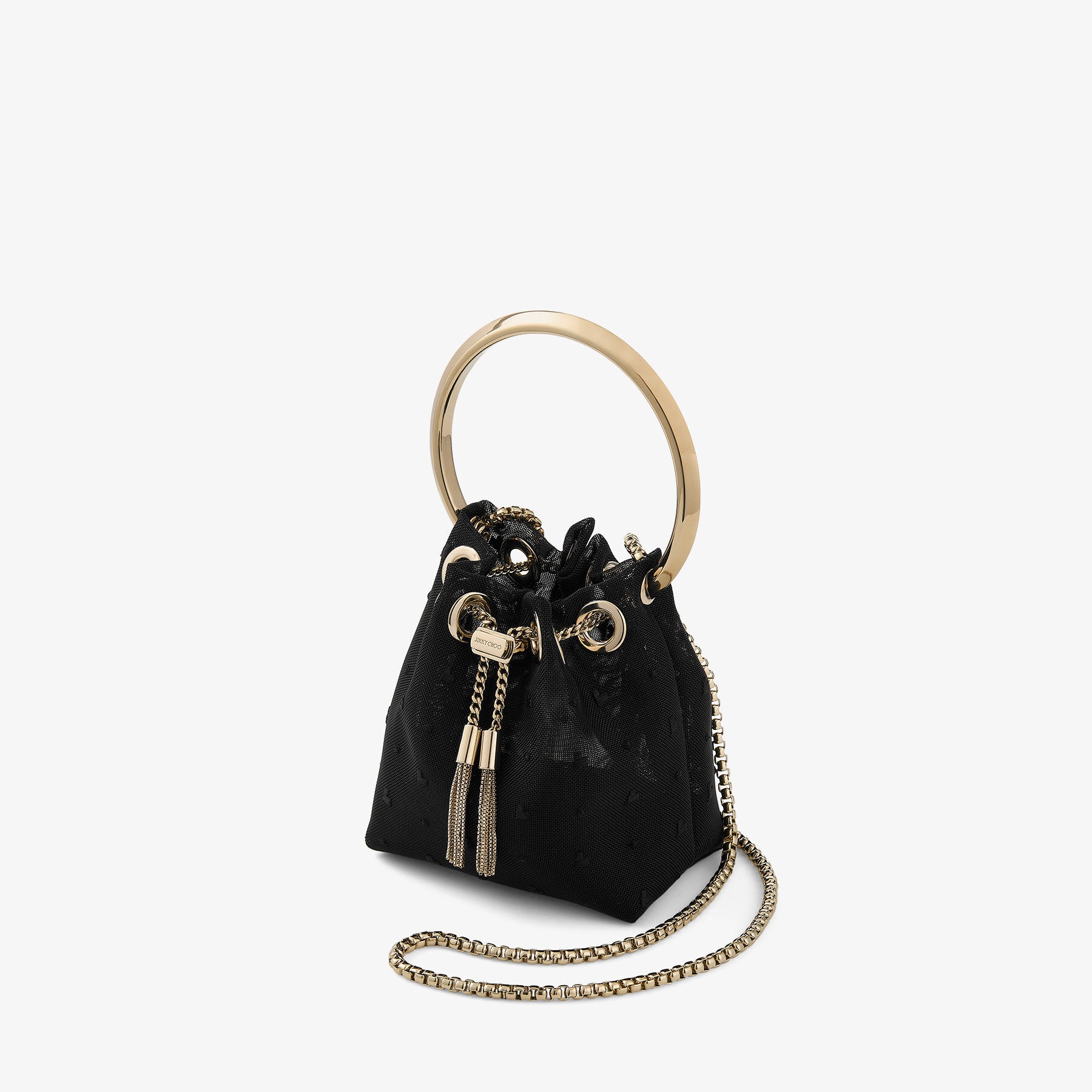 Micro Bon Bon
Black Polka Dot Heart Mesh Mini Bag - 2