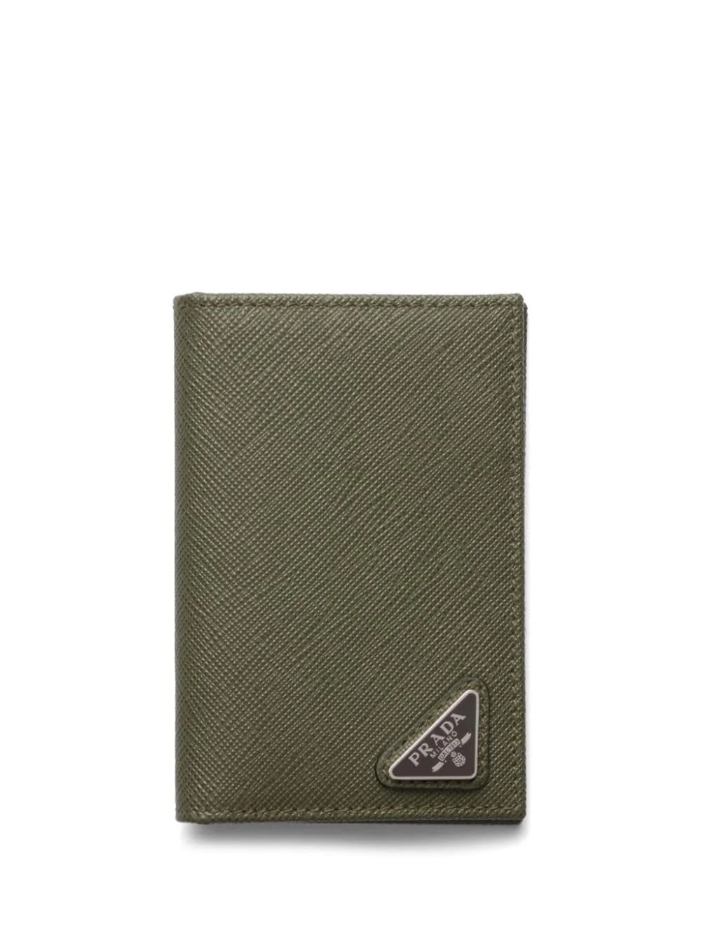 logo-plaque Saffiano leather wallet - 1