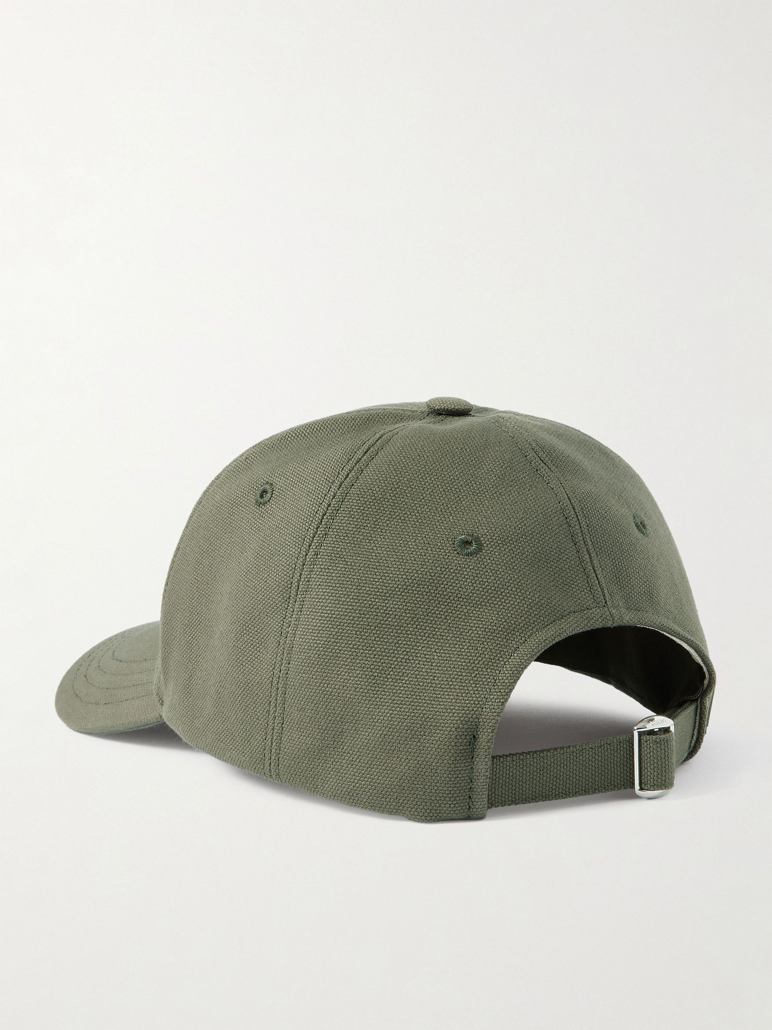 Logo-Appliquéd Cotton-Canvas Baseball Cap Green - 3