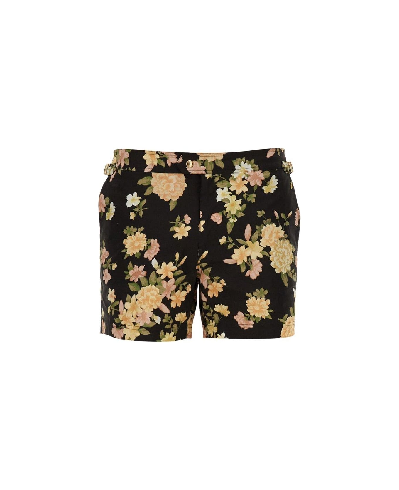 All-over Floral Printed Swim Shorts - 1