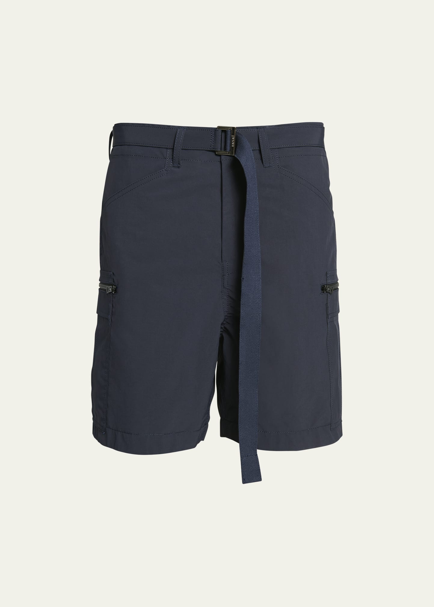 Men's Taffeta Belted Cargo Shorts - 1