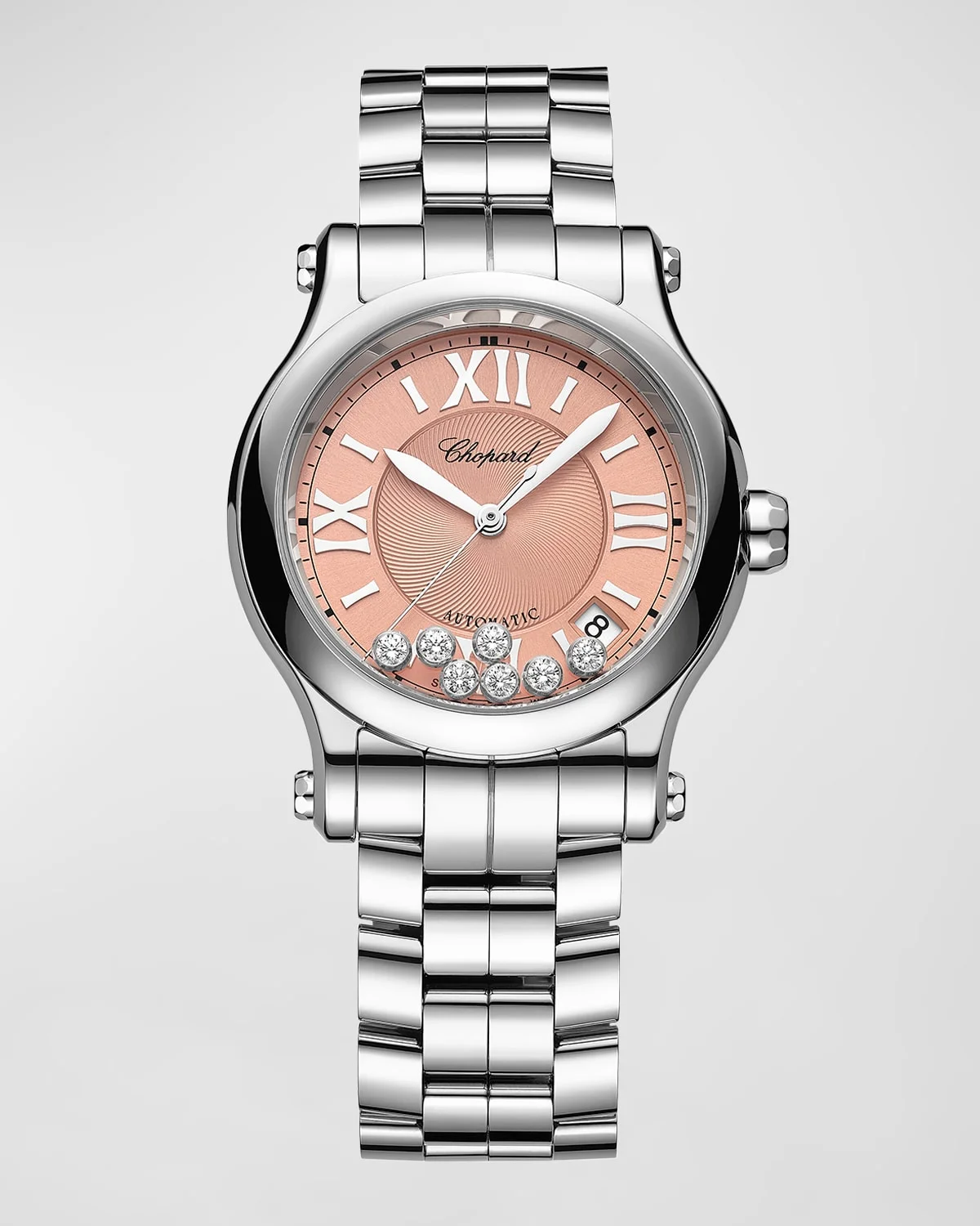 Happy Sport 36mm Stainless Steel Diamond & Pink Dial Watch - 1