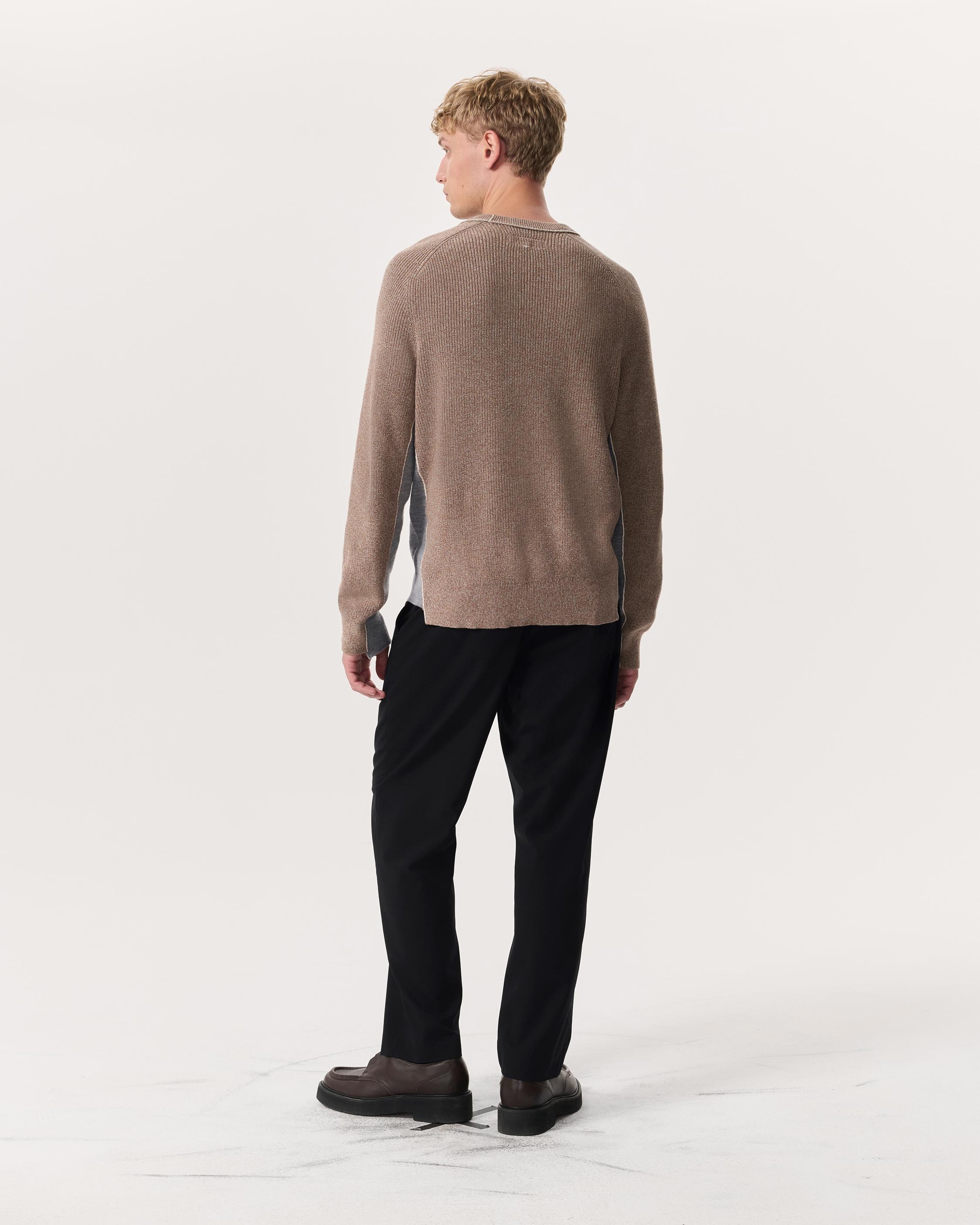 Gabe Spliced Cotton-Blend Crewneck Sweater - 5