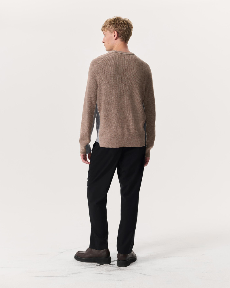 Gabe Spliced Cotton-Blend Crewneck Sweater 5
