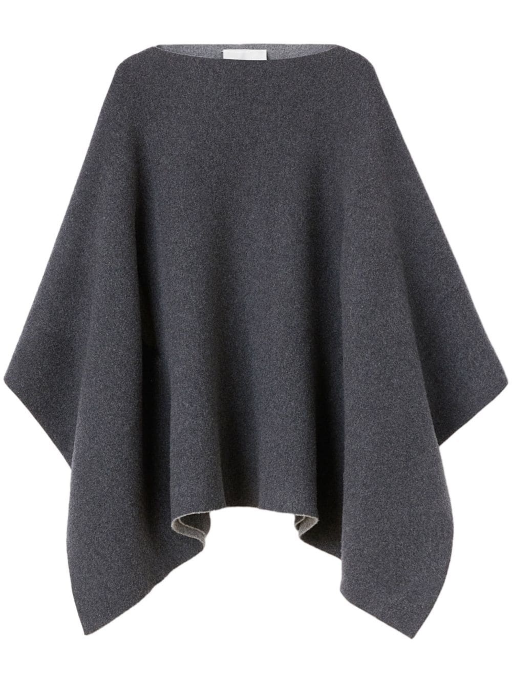 boat-neck wool-blend cape - 1