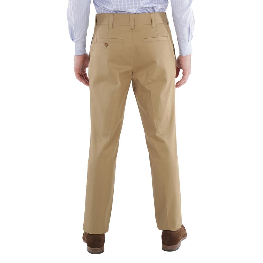 Burberry Men's Toasted Walnut Dover Cotton Gabardine Trousers - 6