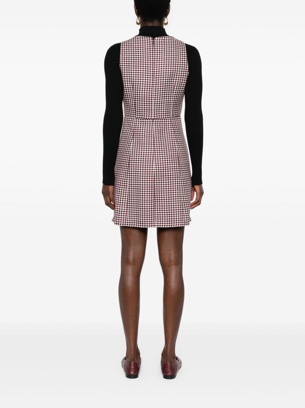geometric-patterned mini dress - 4