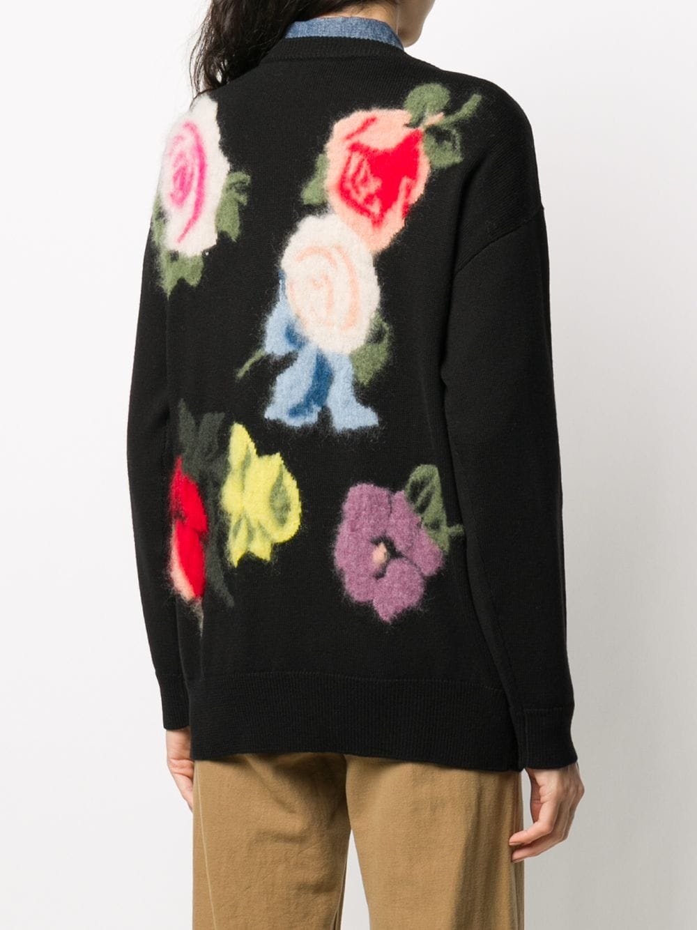 floral-intarsia jumper - 4