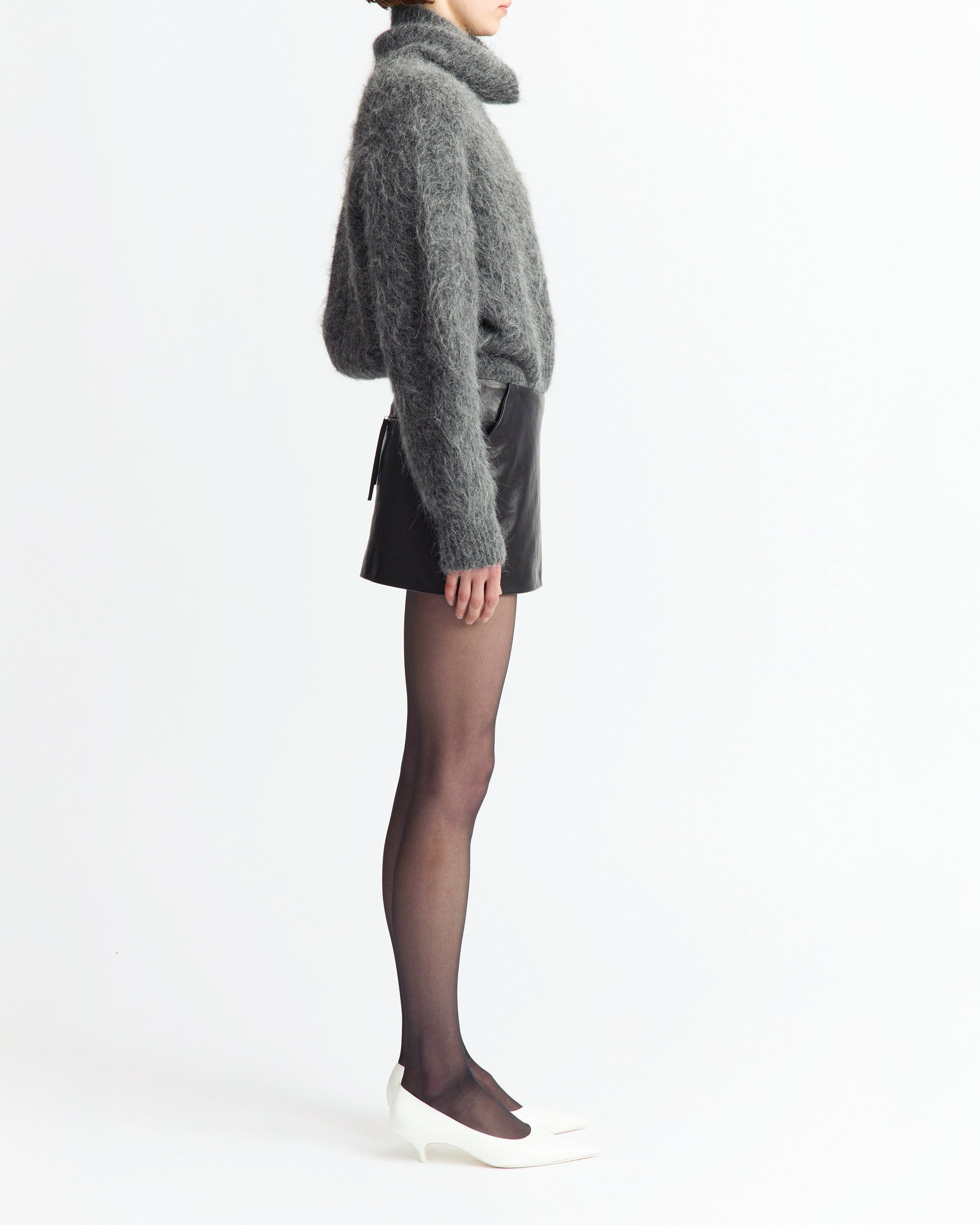 ADU MINI SKIRT IN LEATHER - 3
