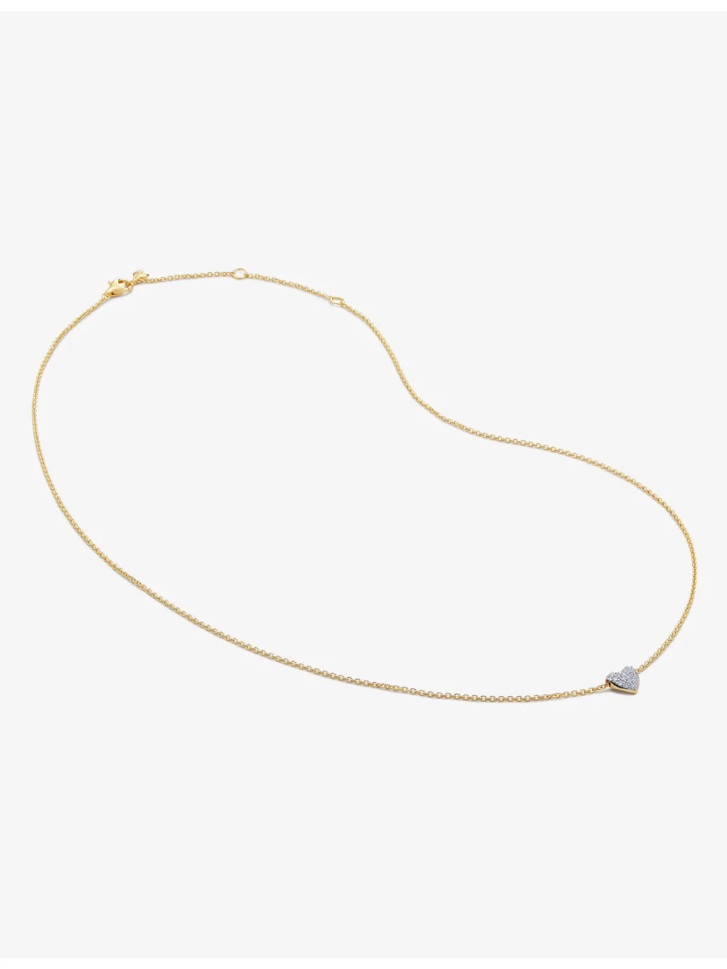 Heart 18ct Yellow Gold-Plated Vermeil Sterling-Silver And 2.4ct Lab-Grown Diamond Pendant Necklace - 1