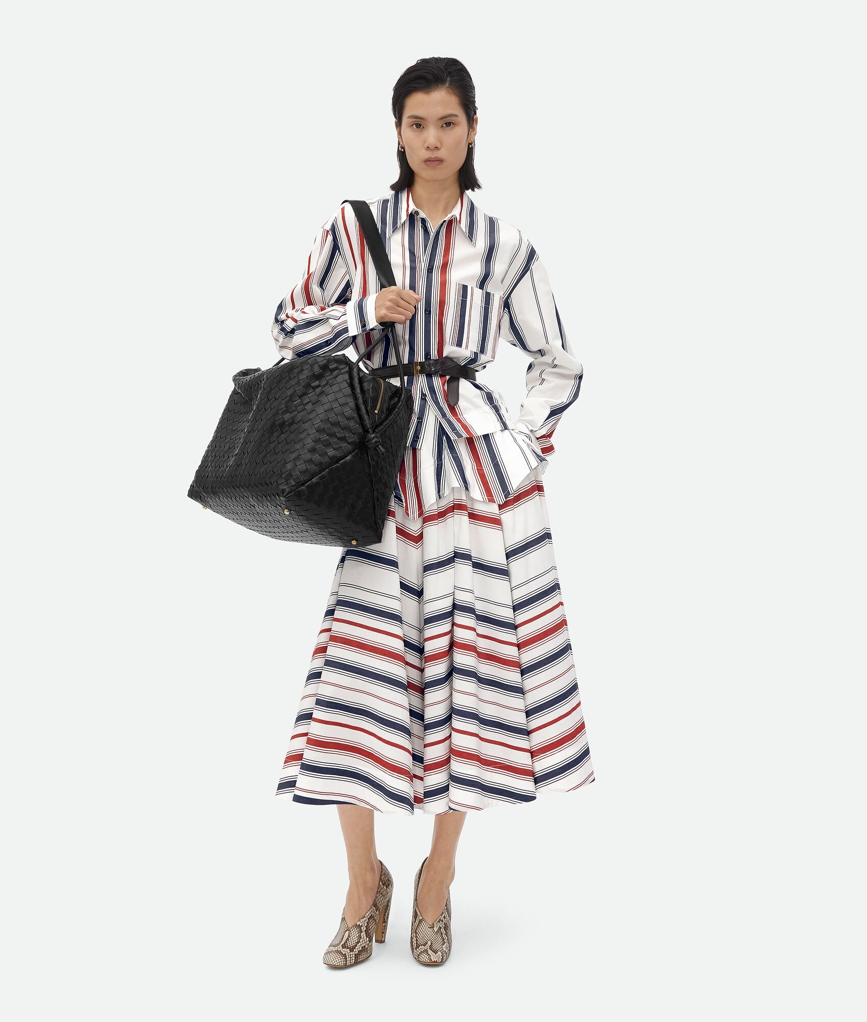 Striped Cotton Skirt - 4