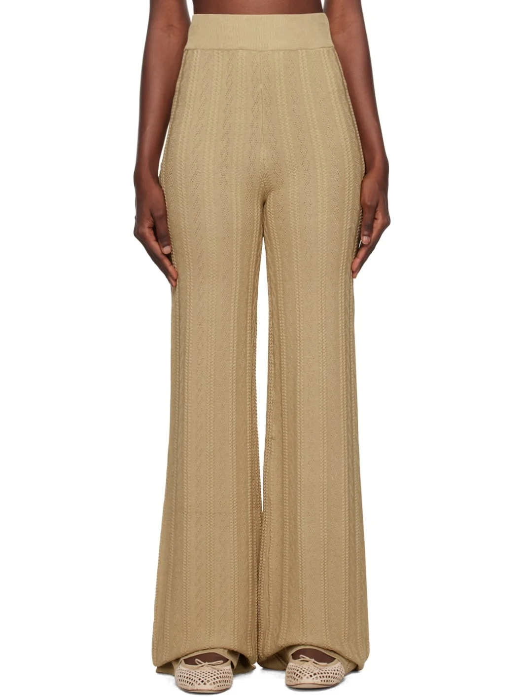 Brown Straight Pants - 1