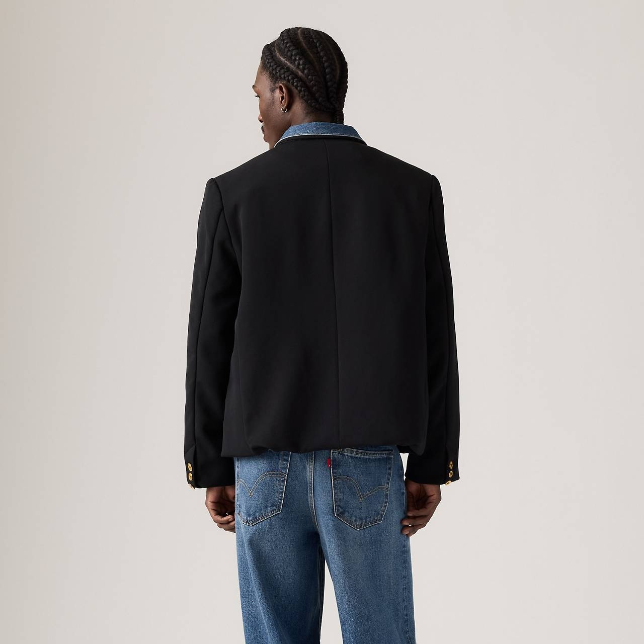LEVI’S® X SACAI MEN’S DENIM X METELASSE TWILL REVERSIBLE BLOUSON - 4